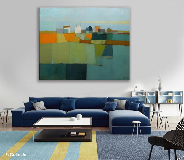 Abstract Landscape Painting on Canvas, Extra Large Landacape Wall Art for Living Room, Original Abstract Wall Art, Acrylic Painting for Sale-ArtWorkCrafts.com