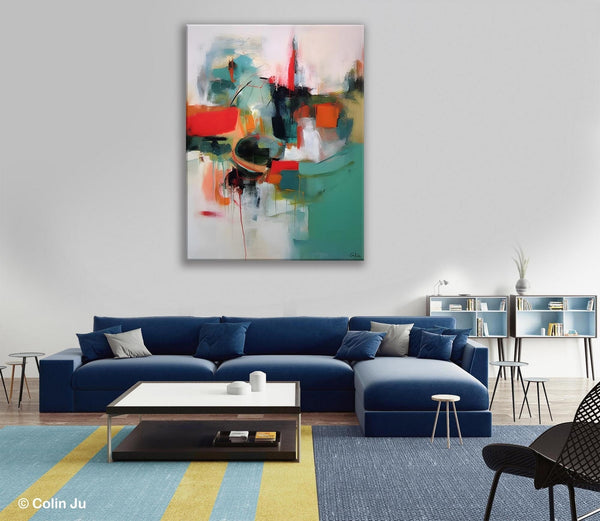 Abstract Wall Paintings, Extra Large Paintings for Dining Room, Hand Painted Canvas Art, Original Artowrk, Contemporary Wall Art Paintings-ArtWorkCrafts.com