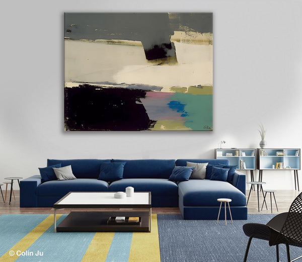 Abstract Landscape Paintings, Modern Wall Art for Living Room, Landscape Acrylic Paintings, Original Abstract Abstract Painting on Canvas-ArtWorkCrafts.com