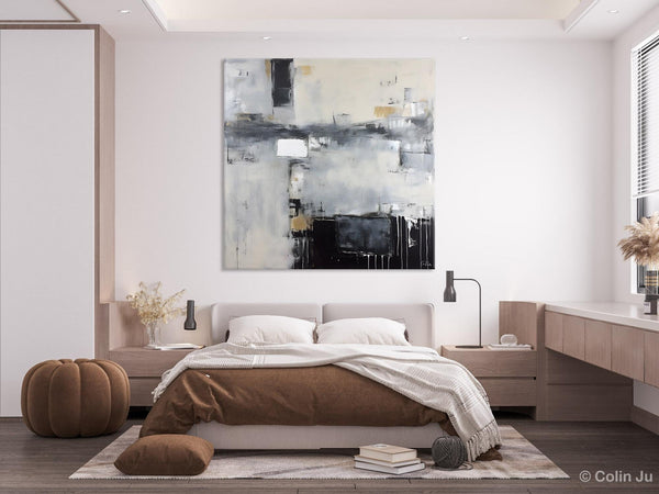 Abstract Canvas Art for Living Room, Original Modern Acrylic Art, Modern Canvas Paintings, Extra Large Abstract Paintings for Dining Room-ArtWorkCrafts.com