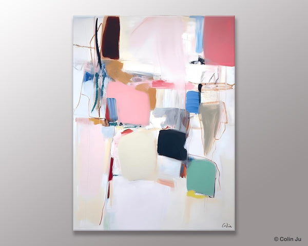 Abstract Painting on Canvas, Contemporary Acrylic Paintings, Extra Large Canvas Painting for Bedroom, Original Abstract Wall Art for Sale-ArtWorkCrafts.com