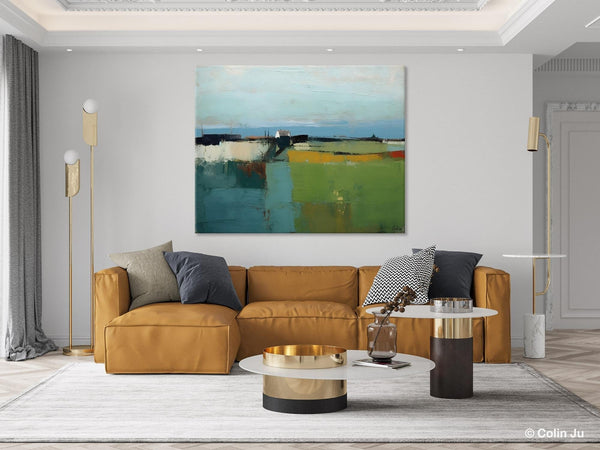 Abstract Landscape Painting for Living Room, Heavy Texture Painting, Hand Painted Canvas Art, Original Abstract Art, Acrylic Art on Canvas-ArtWorkCrafts.com