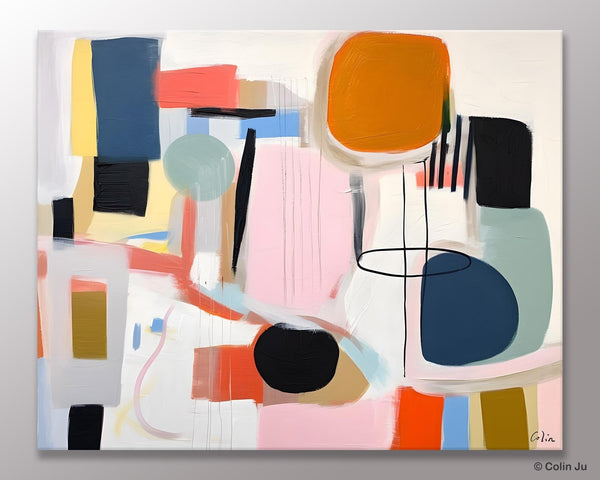 Abstract Canvas Paintings, Extra Large Canvas Painting for Living Room, Original Acrylic Wall Art, Oversized Contemporary Acrylic Paintings-ArtWorkCrafts.com