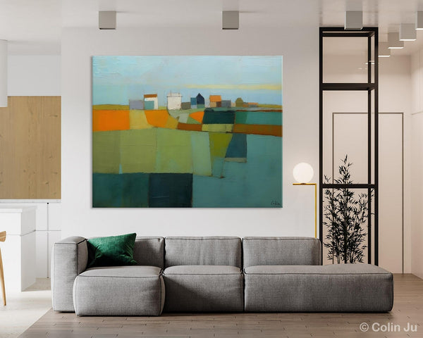 Abstract Landscape Painting on Canvas, Extra Large Landacape Wall Art for Living Room, Original Abstract Wall Art, Acrylic Painting for Sale-ArtWorkCrafts.com