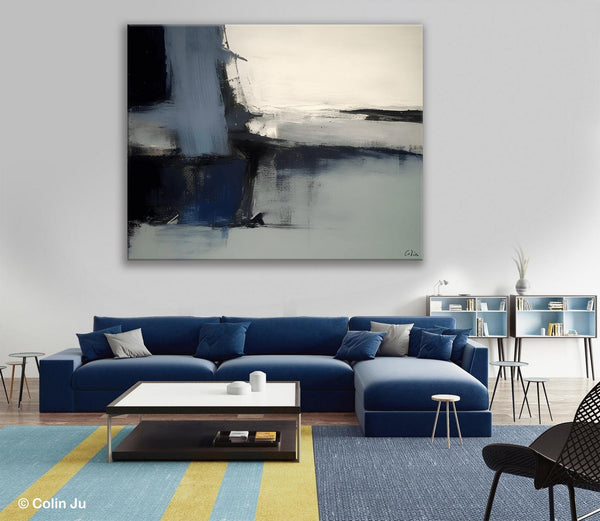 Abstract Painting for Bedroom, Large Original Abstract Art, Contemporary Acrylic Paintings, Abstract Painting on Canvas, Simple Wall Art-ArtWorkCrafts.com