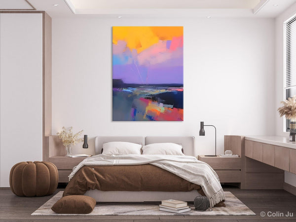 Abstract Landscape Artwork, Contemporary Wall Art Paintings, Extra Large Original Art, Landscape Painting on Canvas, Hand Painted Canvas Art-ArtWorkCrafts.com
