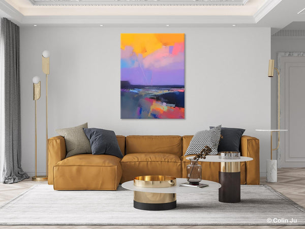 Abstract Landscape Artwork, Contemporary Wall Art Paintings, Extra Large Original Art, Landscape Painting on Canvas, Hand Painted Canvas Art-ArtWorkCrafts.com
