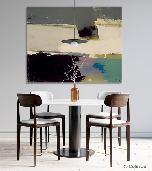 Abstract Landscape Paintings, Modern Wall Art for Living Room, Landscape Acrylic Paintings, Original Abstract Abstract Painting on Canvas-ArtWorkCrafts.com