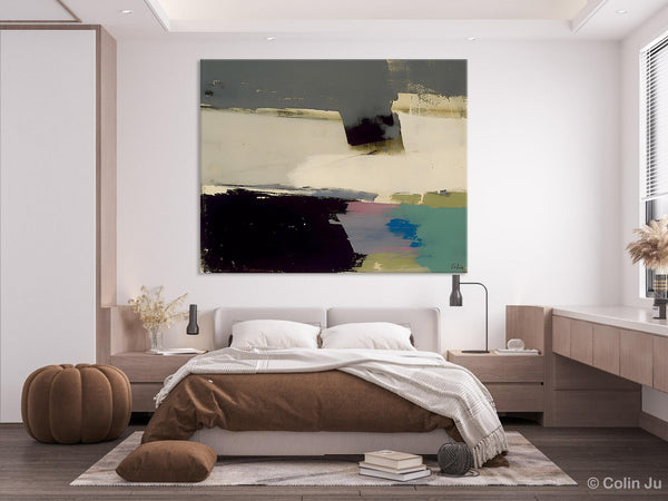 Abstract Landscape Paintings, Modern Wall Art for Living Room, Landscape Acrylic Paintings, Original Abstract Abstract Painting on Canvas-ArtWorkCrafts.com