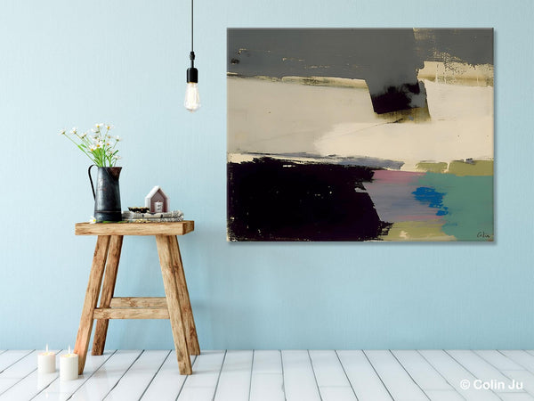 Abstract Landscape Paintings, Modern Wall Art for Living Room, Landscape Acrylic Paintings, Original Abstract Abstract Painting on Canvas-ArtWorkCrafts.com