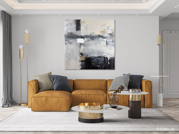 Abstract Canvas Art for Living Room, Original Modern Acrylic Art, Modern Canvas Paintings, Extra Large Abstract Paintings for Dining Room-ArtWorkCrafts.com