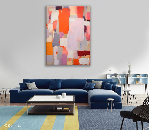 Abstract Wall Paintings, Heavy Texture Canvas Art, Large Contemporary Wall Art, Extra Large Paintings for Bedroom, Original Modern Painting-ArtWorkCrafts.com