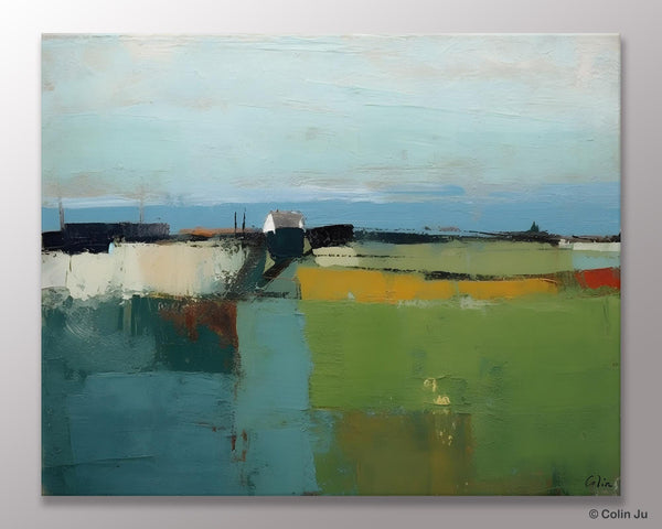 Abstract Landscape Painting for Living Room, Heavy Texture Painting, Hand Painted Canvas Art, Original Abstract Art, Acrylic Art on Canvas-ArtWorkCrafts.com