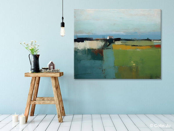 Abstract Landscape Painting for Living Room, Heavy Texture Painting, Hand Painted Canvas Art, Original Abstract Art, Acrylic Art on Canvas-ArtWorkCrafts.com