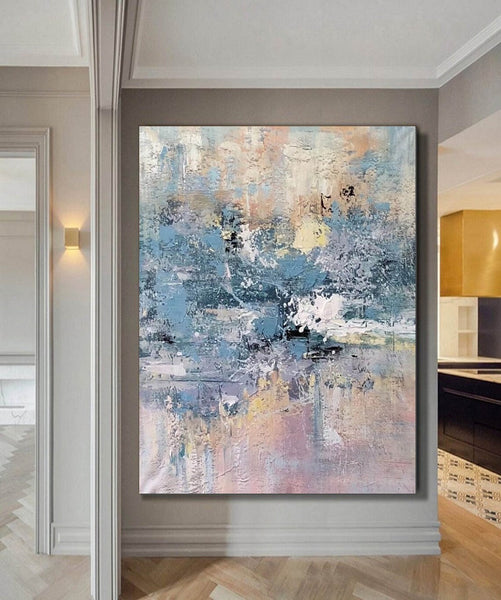 Simple Wall Art Ideas, Heavy Texture Painting, Bedroom Abstract Paintings, Modern Abstract Painting, Large Acrylic Canvas Paintings-ArtWorkCrafts.com