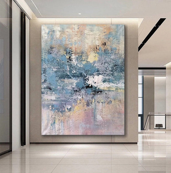 Simple Wall Art Ideas, Heavy Texture Painting, Bedroom Abstract Paintings, Modern Abstract Painting, Large Acrylic Canvas Paintings-ArtWorkCrafts.com