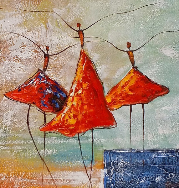 Wall Art Painting, Ballet Dancer Painting, Acrylic Painting for Sale, Simple Abstract Painting, Bedroom Canvas Painting-ArtWorkCrafts.com