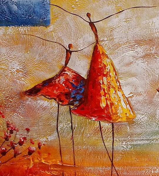 Wall Art Painting, Ballet Dancer Painting, Acrylic Painting for Sale, Simple Abstract Painting, Bedroom Canvas Painting-ArtWorkCrafts.com