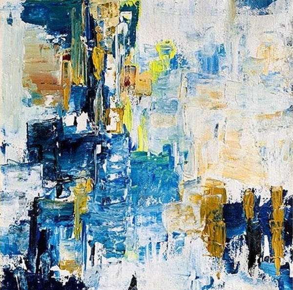 Acrylic Paintings for Bedroom, Large Paintings for Sale, Blue Abstract Acrylic Paintings, Living Room Wall Painting, Contemporary Modern Art, Simple Canvas Painting-ArtWorkCrafts.com