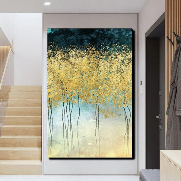 Simple Modern Art, Bedroom Wall Art Ideas, Tree Paintings, Buy Wall Art Online, Simple Abstract Art, Large Acrylic Painting on Canvas-ArtWorkCrafts.com