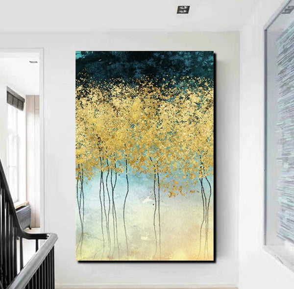 Simple Modern Art, Bedroom Wall Art Ideas, Tree Paintings, Buy Wall Art Online, Simple Abstract Art, Large Acrylic Painting on Canvas-ArtWorkCrafts.com