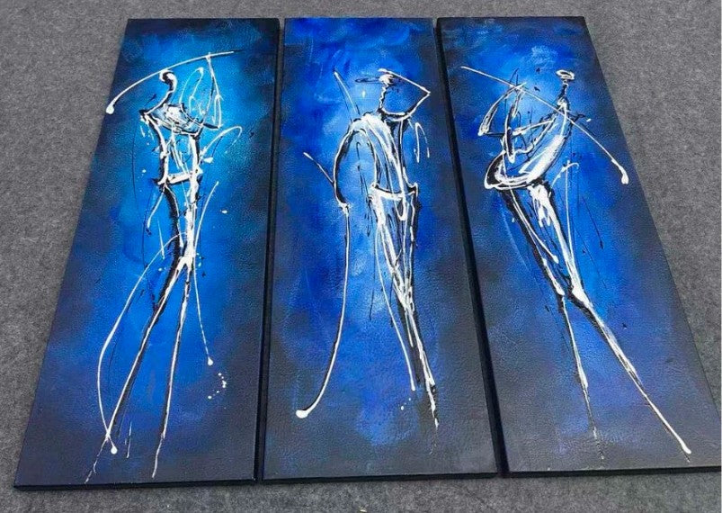 Painting Samples of Golf Player Painting, Sports Abstract Art, Extra Large Canvas Painting