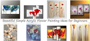 Beautiful Simple Acrylic Flower Painting Ideas for Beginners, Easy Flower Painting Ideas