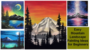 Easy Acrylic Painting Ideas for Beginners, Easy Landscape Painting Ideas, Easy Mountain Painting Ideas for Beginners, Simple Canvas Painting Ideas