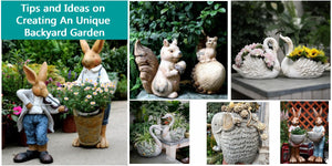 Tips and Ideas on Creating A Unique Backyard Garden, Garden Animal Statues, Rabbit Statues, Large Animal Statues, Modern Garden Statues, Creative Garden Flowerports