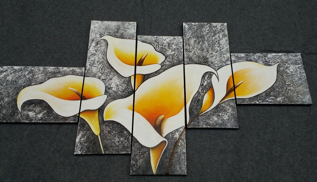 Painting Samples of Calla Lilty Flower Painting, Extra Large Paintings for Living Room, Flower Canvas Art, Flower Acrylic Paintings, Hand Painted Wall Paintings, Bedroom Canvas Paintings, Buy Artwork Online