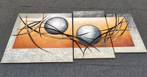 Painting Samples of Acrylic Paintings, Hand Painted Wall Art, 3 Piece Canvas Painting