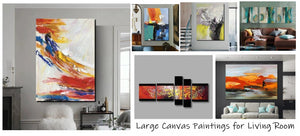 Large Paintings for Living Room, Simple Modern Art, Abstract Paintings Behind Sofa, Modern Abstract Paintings, Acrylic Painting on Canvas, Canvas Paintings for Bedroom, Buy Art Online