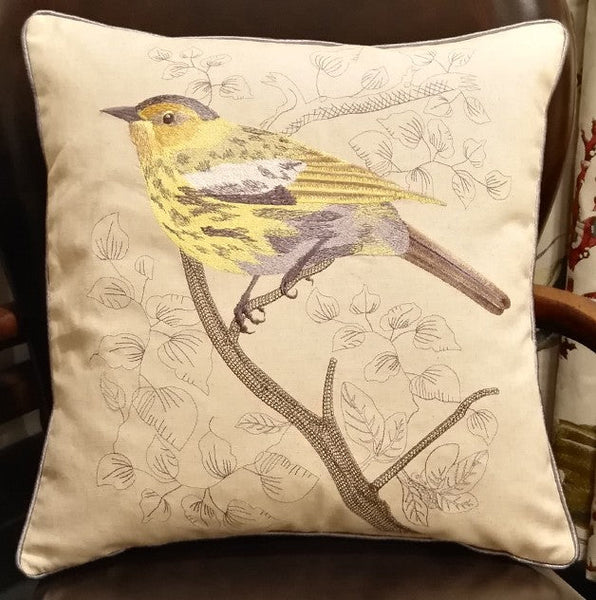Decorative Throw Pillows for Couch, Bird Pillows, Pillows for Farmhouse, Sofa Throw Pillows, Embroidery Throw Pillows, Rustic Pillows-ArtWorkCrafts.com