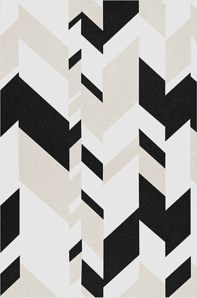 Large Modern Living Room Rugs, Geometric Modern Rugs for Dining Room, Abstract Contemporary Area Rugs for Bedroom-ArtWorkCrafts.com