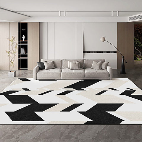 Large Modern Living Room Rugs, Geometric Modern Rugs for Dining Room, Abstract Contemporary Area Rugs for Bedroom