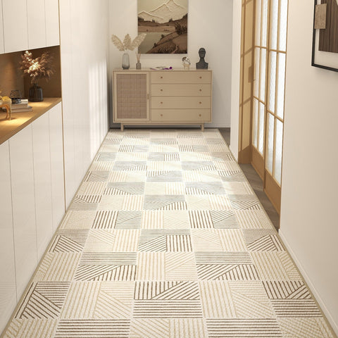 Abstract Long Narrow Hallway Runners, Entryway Runner Rugs, Long Narrow Runner Rugs, Modern Long Hallway Runners, Entrance Hallway Runner Carpet-ArtWorkCrafts.com