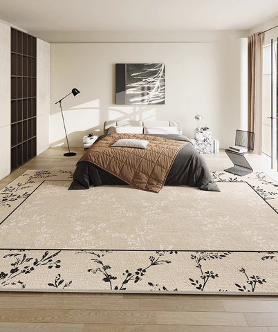 Large Modern Rugs for Sale, Dining Room Modern Rugs, Contemporary Floor Carpets for Living Room, Flower Pattern Geometric Modern Rugs in Bedroom