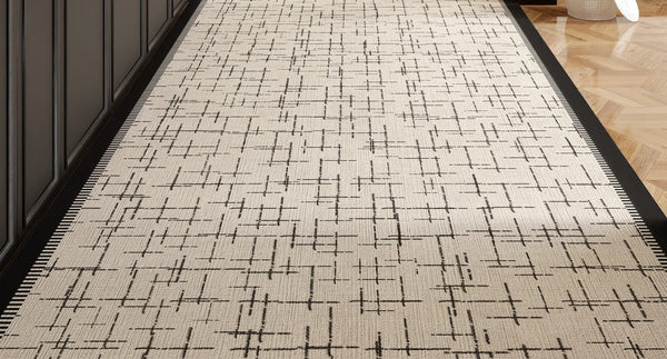 Easy Care Contemporary Modern Long Hallway Runners, Long Narrow Runner Rugs, Washable Entryway Runner Rug Ideas, Kitchen Runner Rugs, Entrance Hallway Runners-ArtWorkCrafts.com