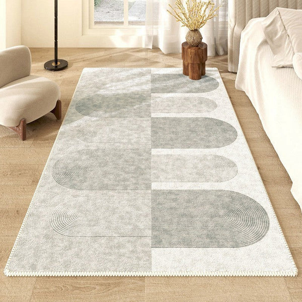 Geometric Modern Rugs for Living Room, Contemporary Abstract Rugs under Dining Room Table, Simple Modern Rugs, Large Modern Rugs for Bedroom-ArtWorkCrafts.com