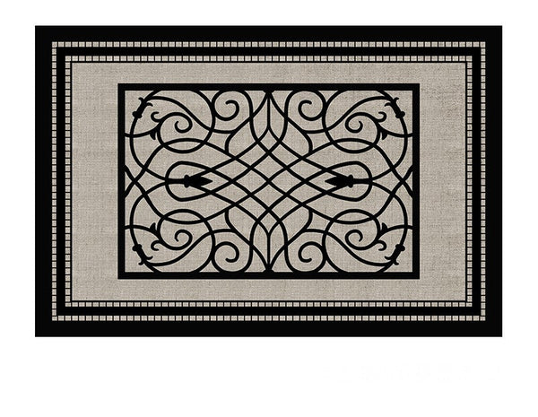 Dining Room Floor Rugs, Modern Area Rugs under Sofa, Modern Black Rugs for Living Room, Abstract Contemporary Rugs for Bedroom, Modern Carpets for Office-ArtWorkCrafts.com