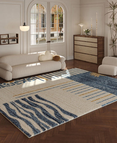 Abstract Contemporary Runner Rugs for Living Room, Modern Runner Rugs Next to Bed, Bathroom Runner Rugs, Kitchen Runner Rugs, Runner Rugs for Hallway-ArtWorkCrafts.com