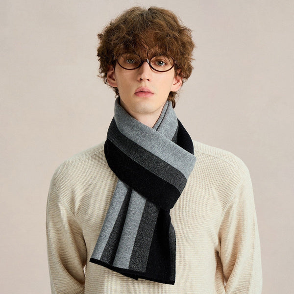 Men's Winter Scarf, Casual Fashion Scarf for Men, Men's Cashmere Scarf Winter, Soft Wool Scarf for Men, Business Formal Men Scarf Styles, Wool Scarf for Gentleman