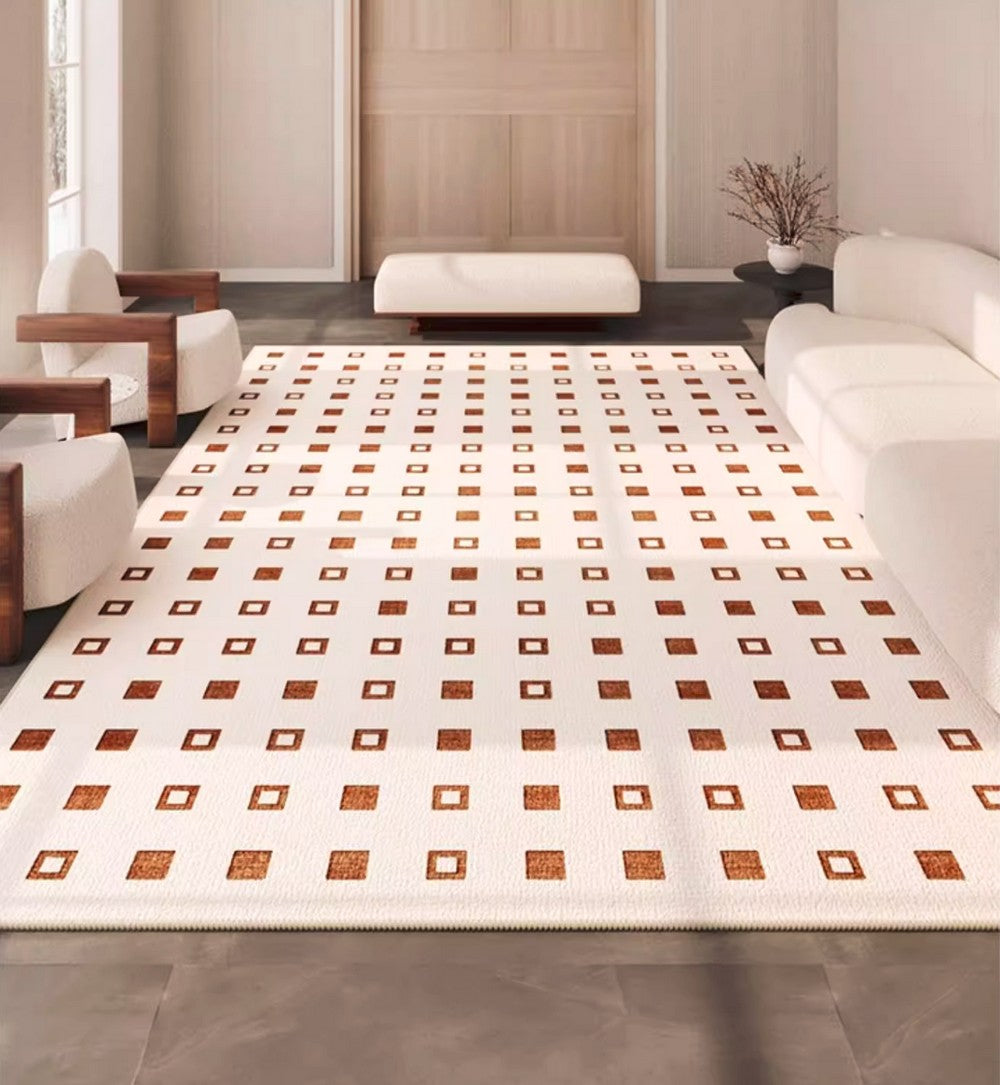 Geometric Modern Rug Placement Ideas for Living Room, Modern Rug Ideas for Bedroom, Contemporary Area Rugs for Dining Room-ArtWorkCrafts.com