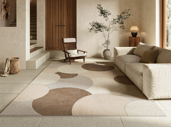 Geometric Modern Rugs for Dining Room, Bedroom Modern Rugs, Contemporary Area Rugs for Living Room-ArtWorkCrafts.com