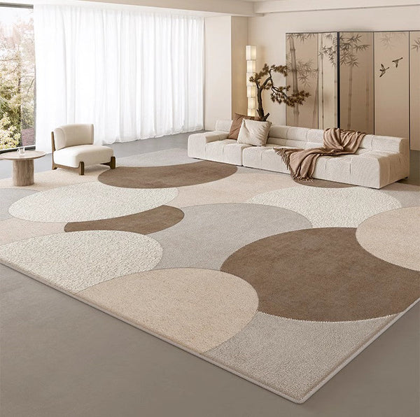 Geometric Modern Rugs for Dining Room, Bedroom Modern Rugs, Contemporary Area Rugs for Living Room-ArtWorkCrafts.com