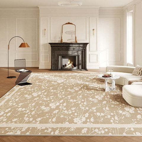 Modern Rugs for Living Room, French Style Modern Rugs for Bedroom, Flower Pattern Modern Rugs for Interior Design, Contemporary Modern Rugs under Dining Room Table
