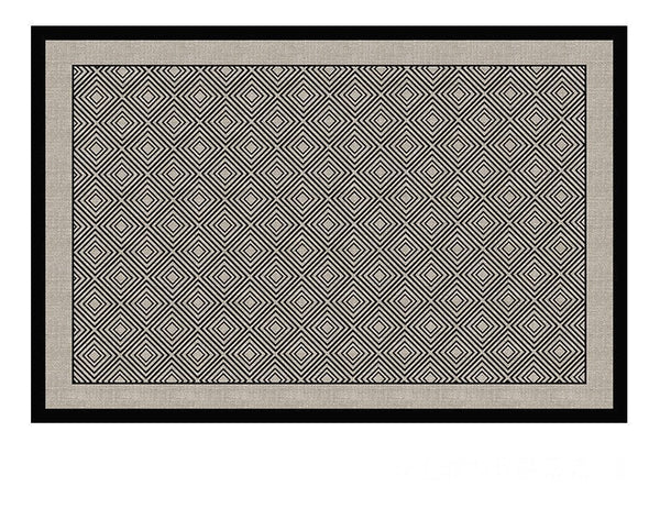 Mid Century Area Rugs for Living Room, Abstract Contemporary Rugs for Bedroom, Modern Carpets for Office, Dining Room Floor Rugs, Elegant Modern Area Rugs under Sofa-ArtWorkCrafts.com