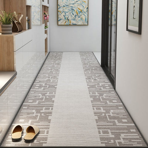 Light Grey Modern Long Hallway Runners, Stain-resistant Non Slip Entryway Runner Rug Ideas, Kitchen Runner Rugs, Extra Long Hallway Runners, Long Narrow Runner Rugs, Entrance Hallway Runners