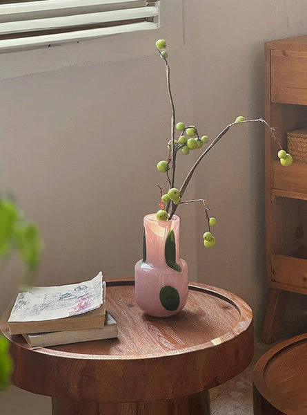 Handmade Glass Bud Vases, Flower Vases on Table, Vintage Small Glass Flower Vases, Water Holding Flower Vases