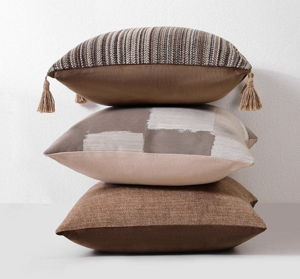 Geometric Modern Sofa Pillows, Abstract Decorative Pillows for Couch, Contemporary Throw Pillows, Modern Pillows for Bedroom, Modern Sofa Pillows-ArtWorkCrafts.com